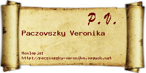 Paczovszky Veronika névjegykártya