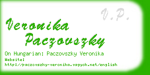 veronika paczovszky business card